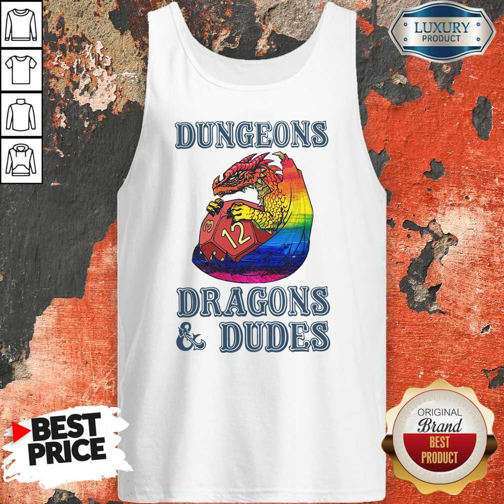 Top LGBT Dungeons Dragons And Dudes Tank Top Top LGBT Dungeons Dragons And Dudes Tank Top