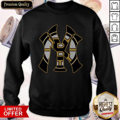Nice Boston Bruins Inside New York Yankees Sweatshirt