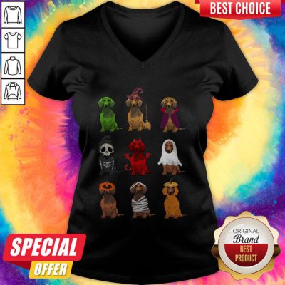 Nice Dachshunds Halloween V-neck