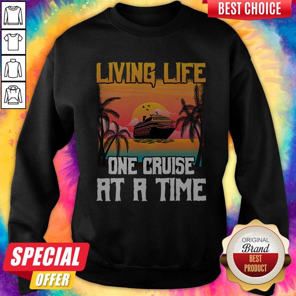 Nice Living Life One Cruise At A Time Sunset Shirt - Image 5