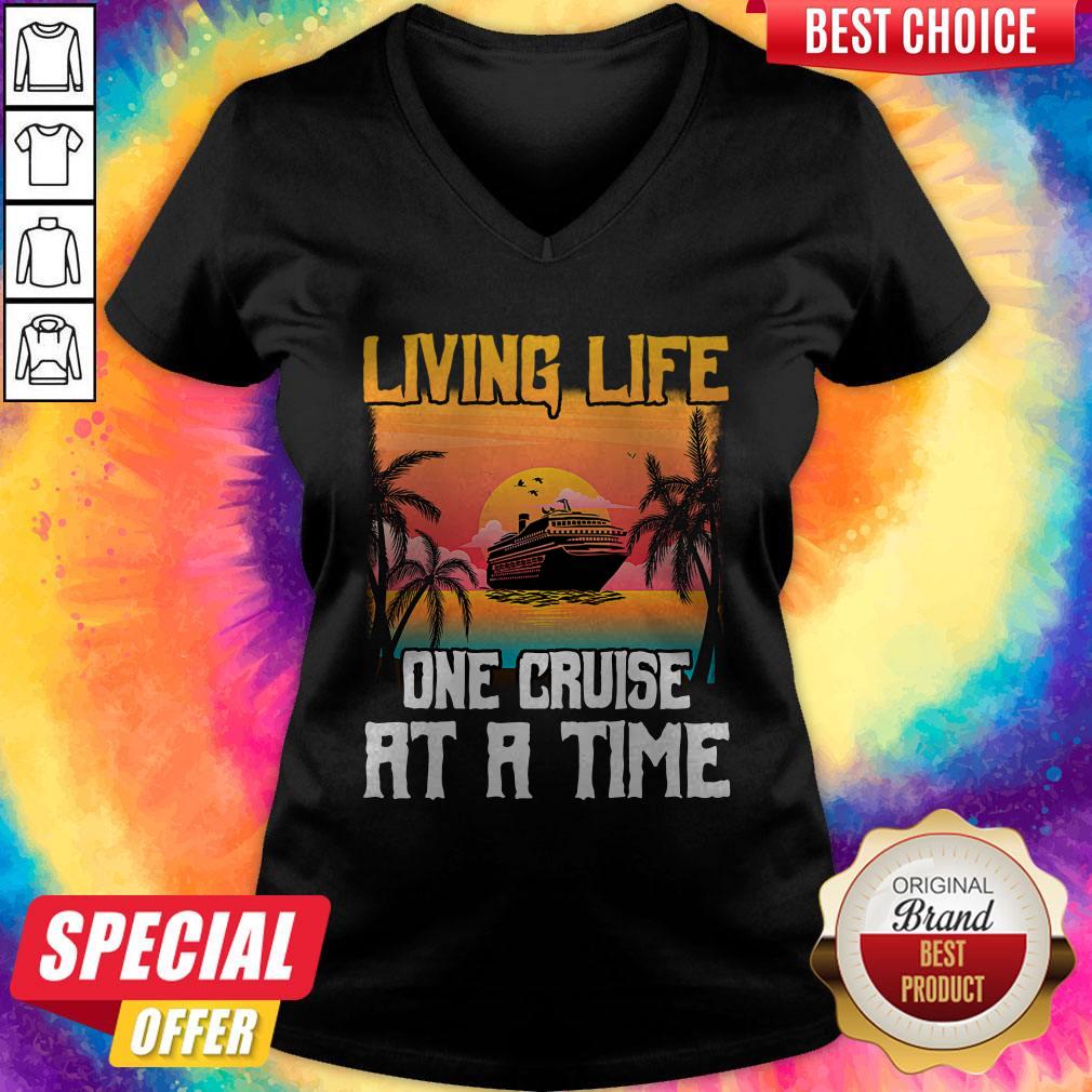 Nice Living Life One Cruise At A Time Sunset Shirt - Image 3