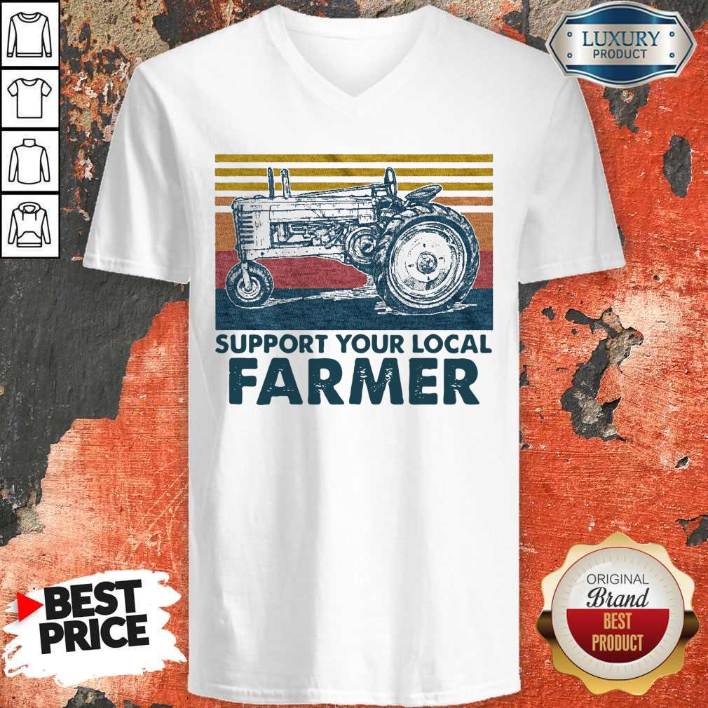 Perfect Support Your Local Farmer Agrimotor Vintage Retro V-neck Perfect Support Your Local Farmer Agrimotor Vintage Retro V-neck
