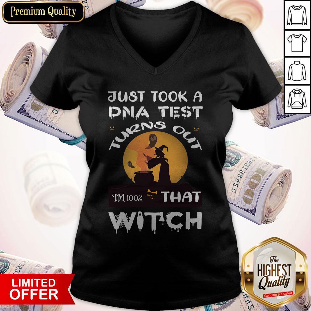 Pretty Halloween Just Took A DNA Test Turns Out I’m 100% That Witch V-neck Pretty Halloween Just Took A DNA Test Turns Out I’m 100% That Witch V-neck