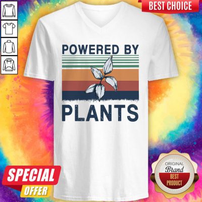 Top Powered By Plants Vintage V-neck
