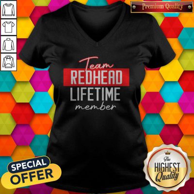 Top Team Redhead Lifetime Member V-neck