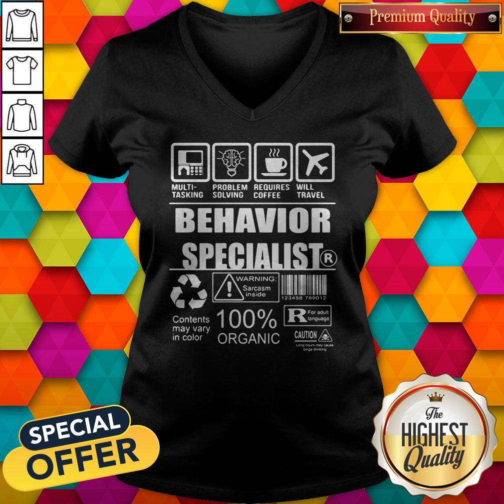 Multi-Tasking Problem Solving Requires Coffee Will Travel Behavior Specialist Contents May Vary In Color Shirt - Image 3