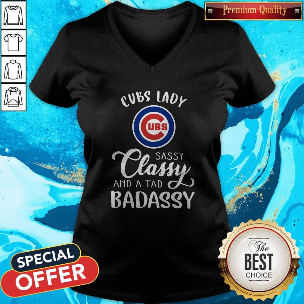 Good Cubs Lady Sassy Classy And A Tad Badassy Shirt - Image 4