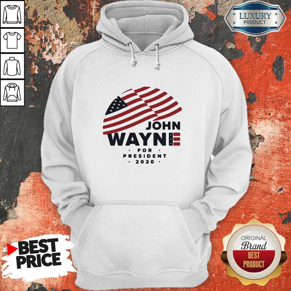 John Wayne For President 2020 American Flag Shirt - Image 3