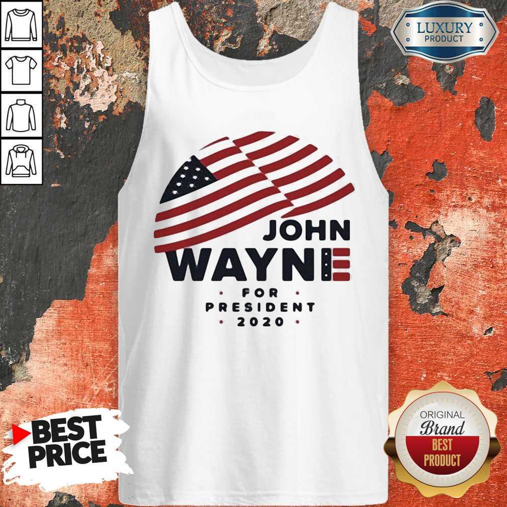 John Wayne For President 2020 American Flag Shirt - Image 5