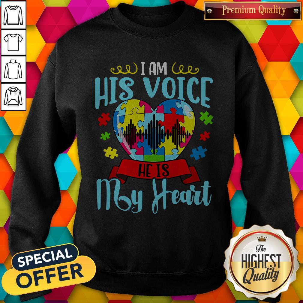 Nice Autism I Am His Voice He Is My Heart Shirt - Image 5