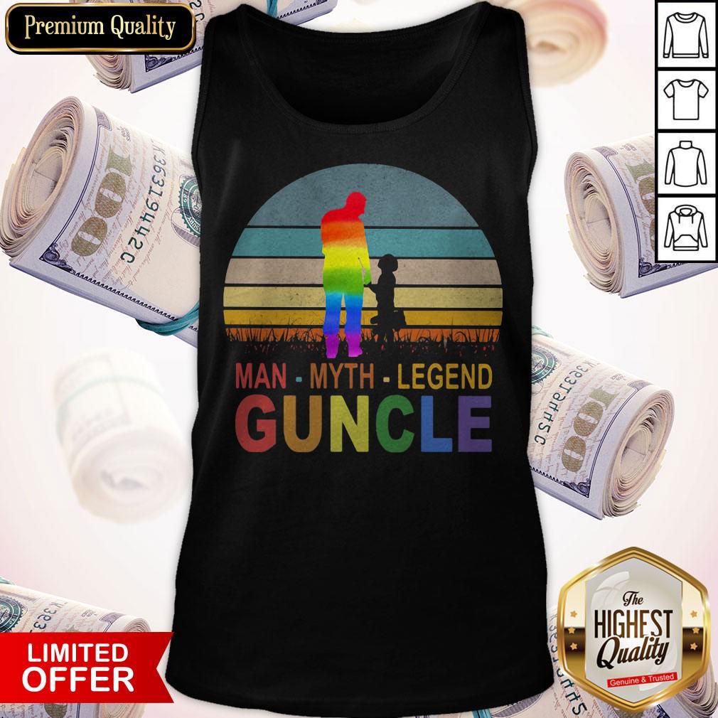 Official Man Myth Legend Guncle Vintage Retro Shirt - Image 5