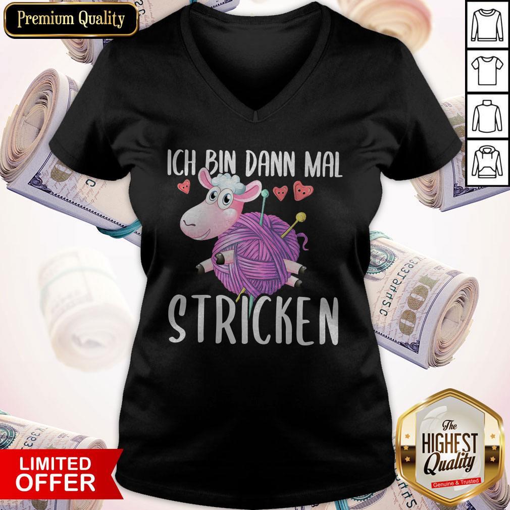 Original Unicorn Ich Bin Dann Mal Stricken Shirt - Image 4
