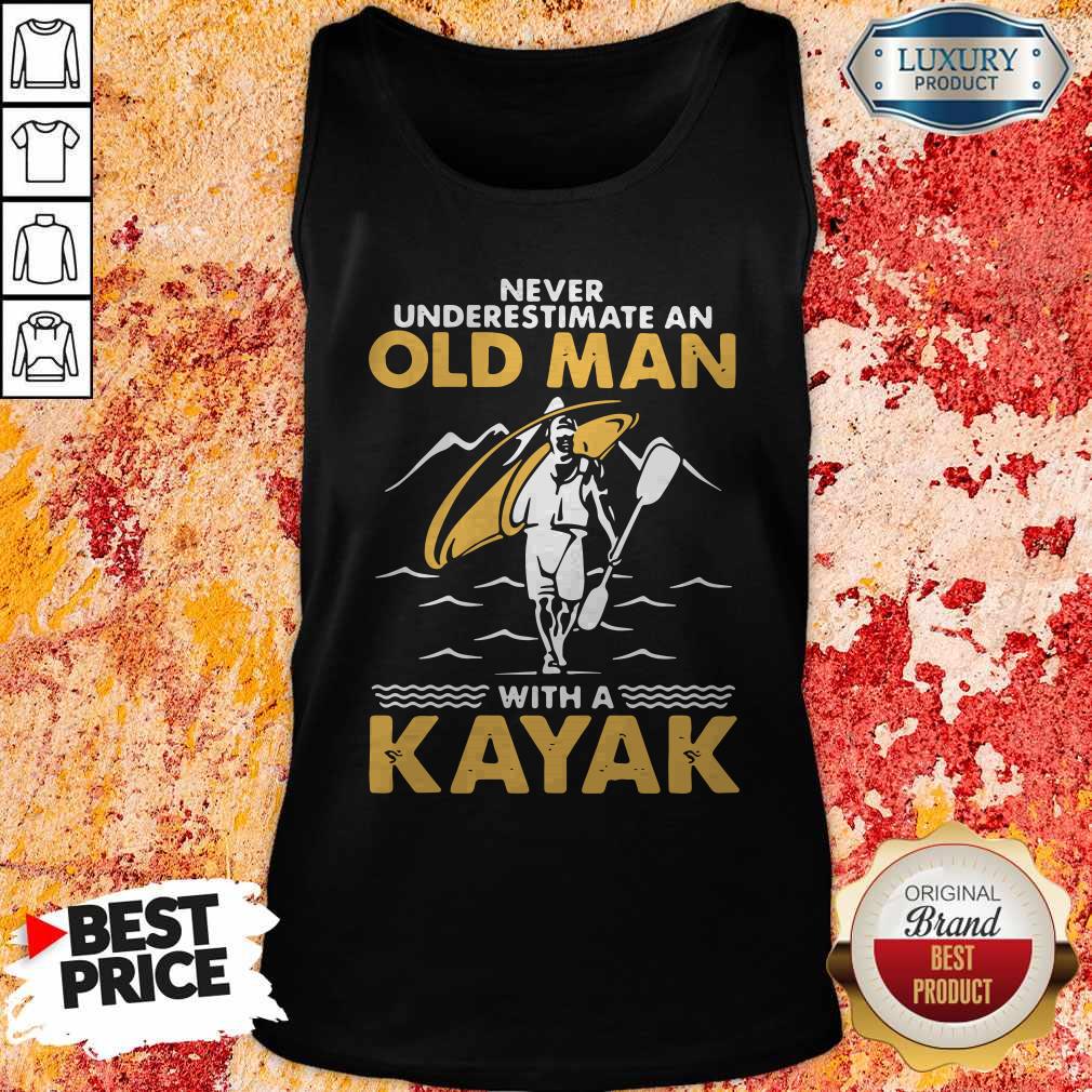 Top Never Underestimate An Old Man With A Kayak Shirt - Image 4
