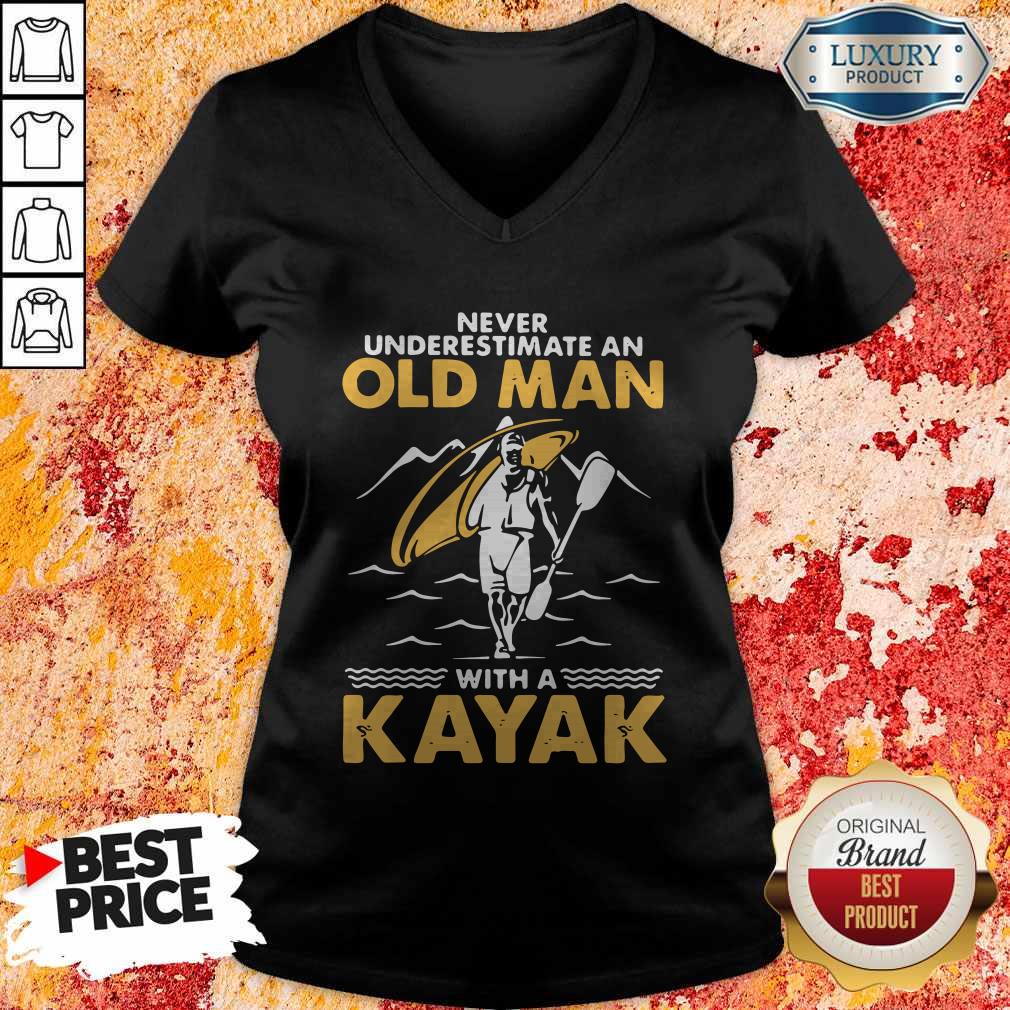 Top Never Underestimate An Old Man With A Kayak Shirt - Image 3