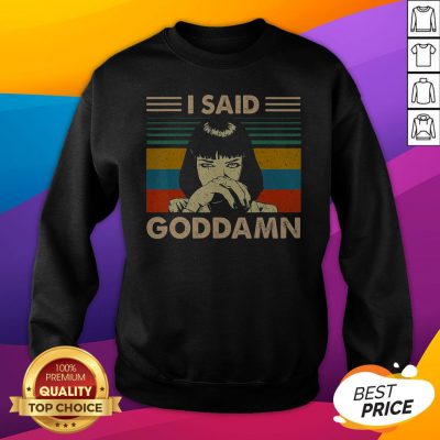 Alternative view of Awesome Pulp Fiction I Said Goddamn Vintage Retro Shirt