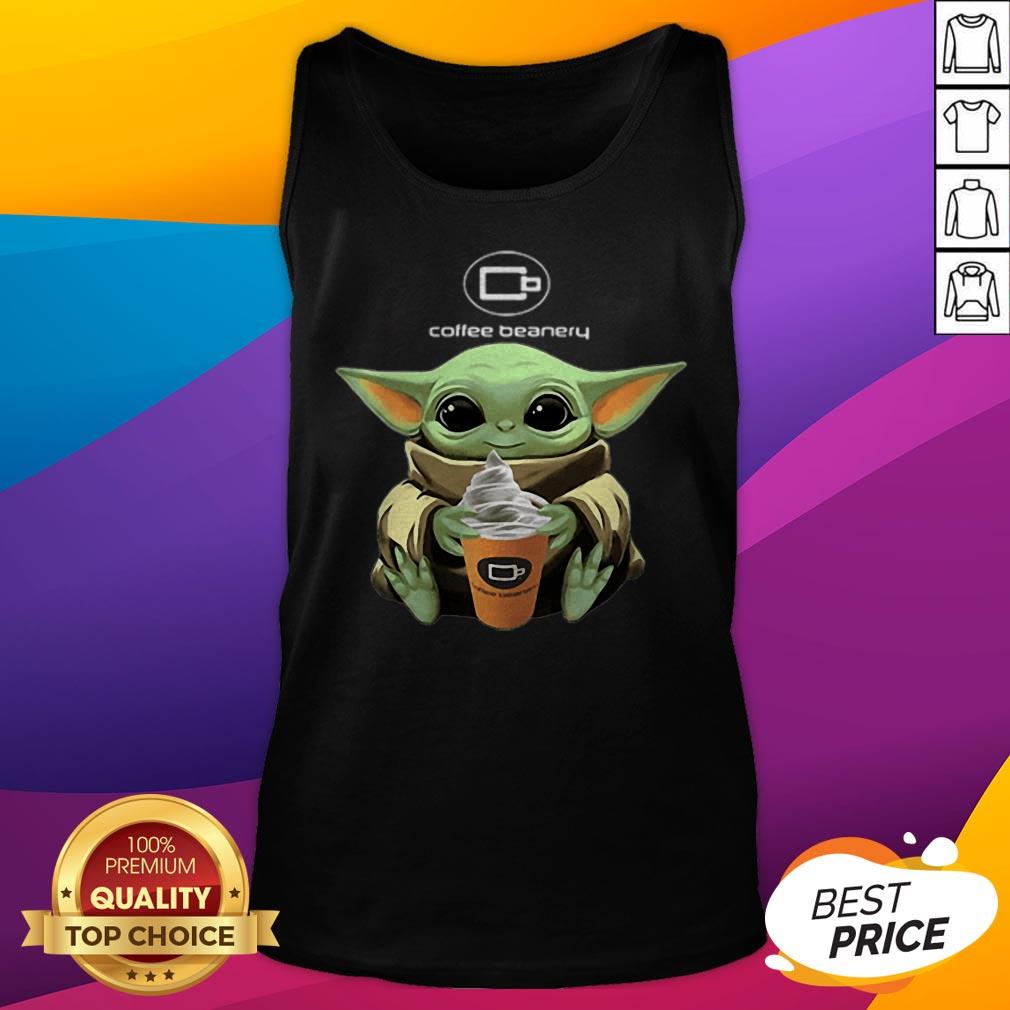 Funny Baby Yoda And Coffee Beanery T-Shirt - Image 2