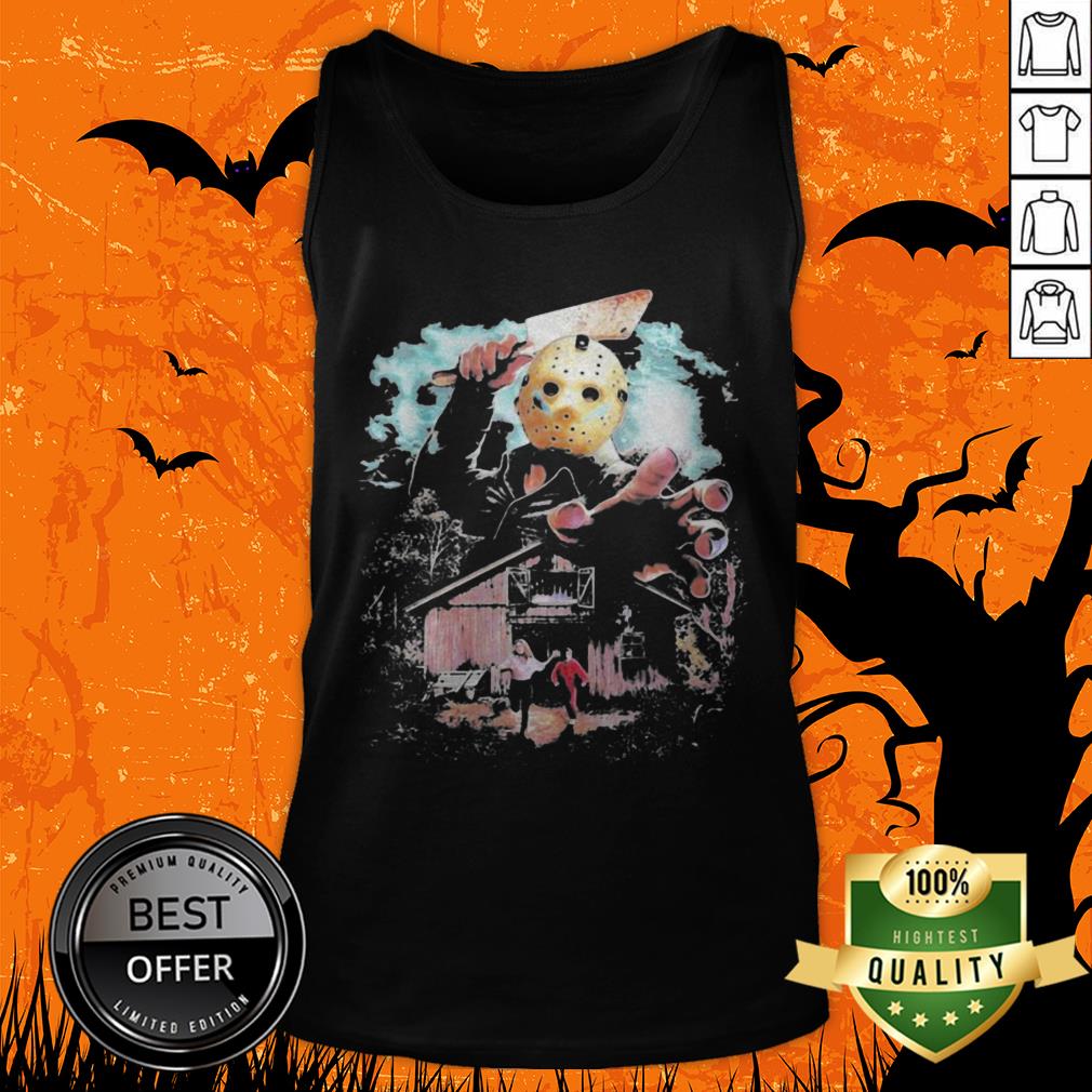 Good Halloween Jason Voorhees Holding Knife Shirt - Image 5