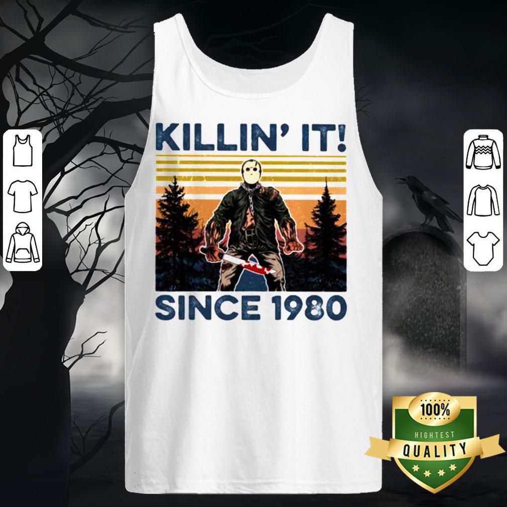 Halloween Jason Voorhees Killin It Since 1978 Vintage Retro Mountain Shirt - Image 4