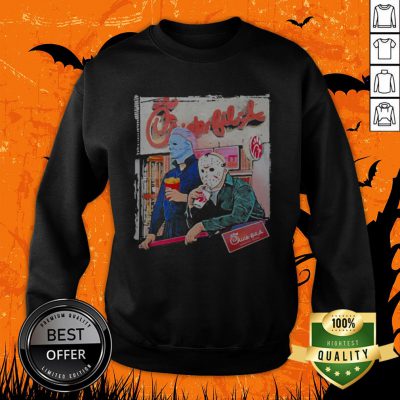 Alternative view of Halloween Jason Voorhees Michael Myers Chick Fil A Shirt