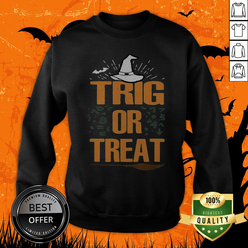 Halloween Math Teacher Trig Or Treat Student School College Unisex T-Shirt - Image 3