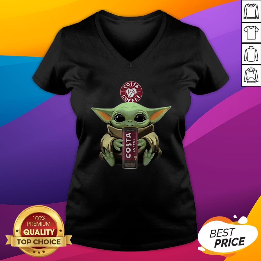 Perfect Baby Yoda And Costa Coffee T-Shirt - Image 5
