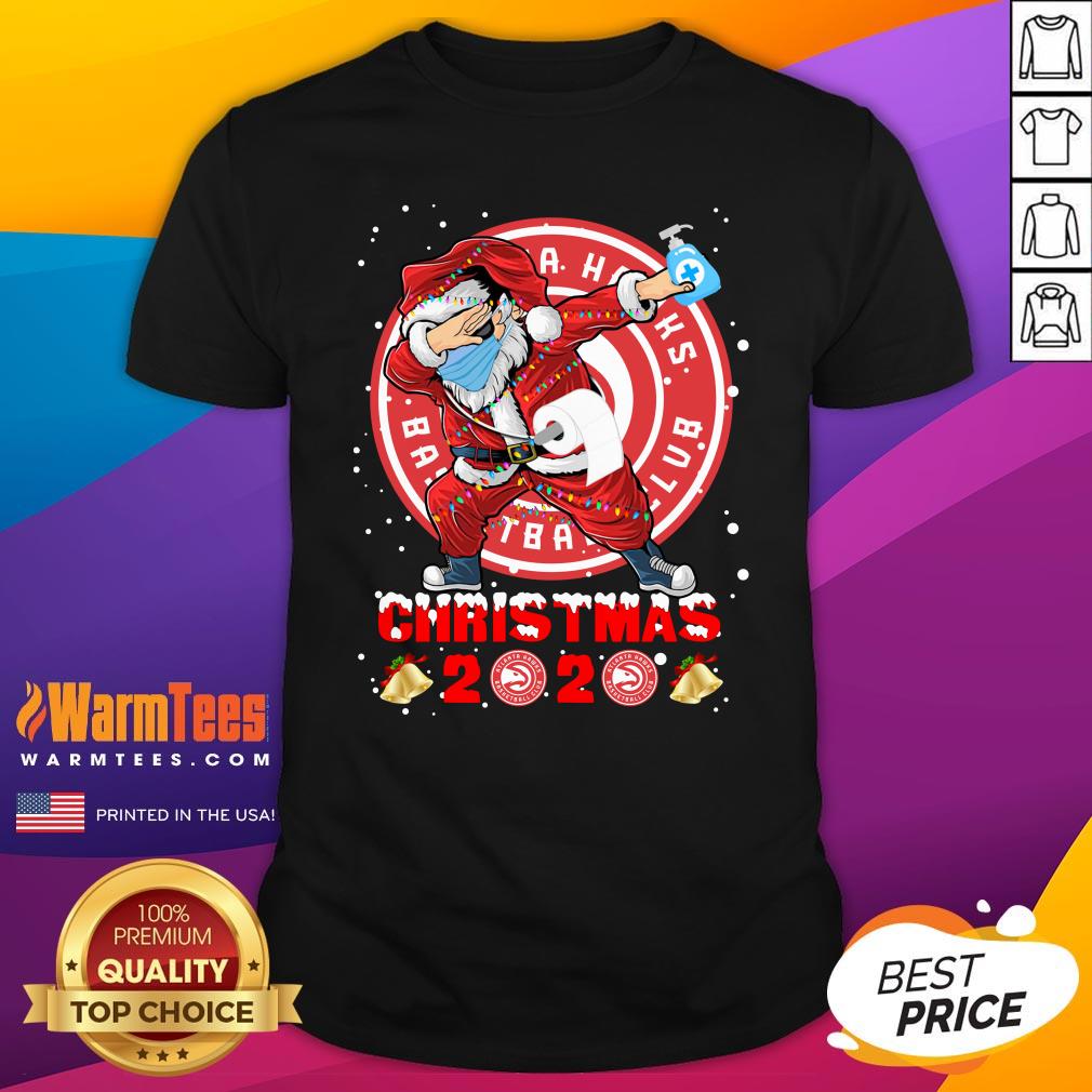 Pretty Atlanta Hawks Funny Santa Claus Dabbing Christmas 2020 Shirt - Design By Warmtees.com