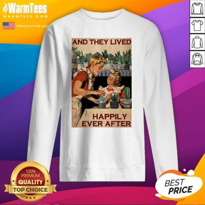 Pro Succulent Mom And Daughter And They Lived Happily Ever After Poster Sweatshirt - Design By Warmtees.com