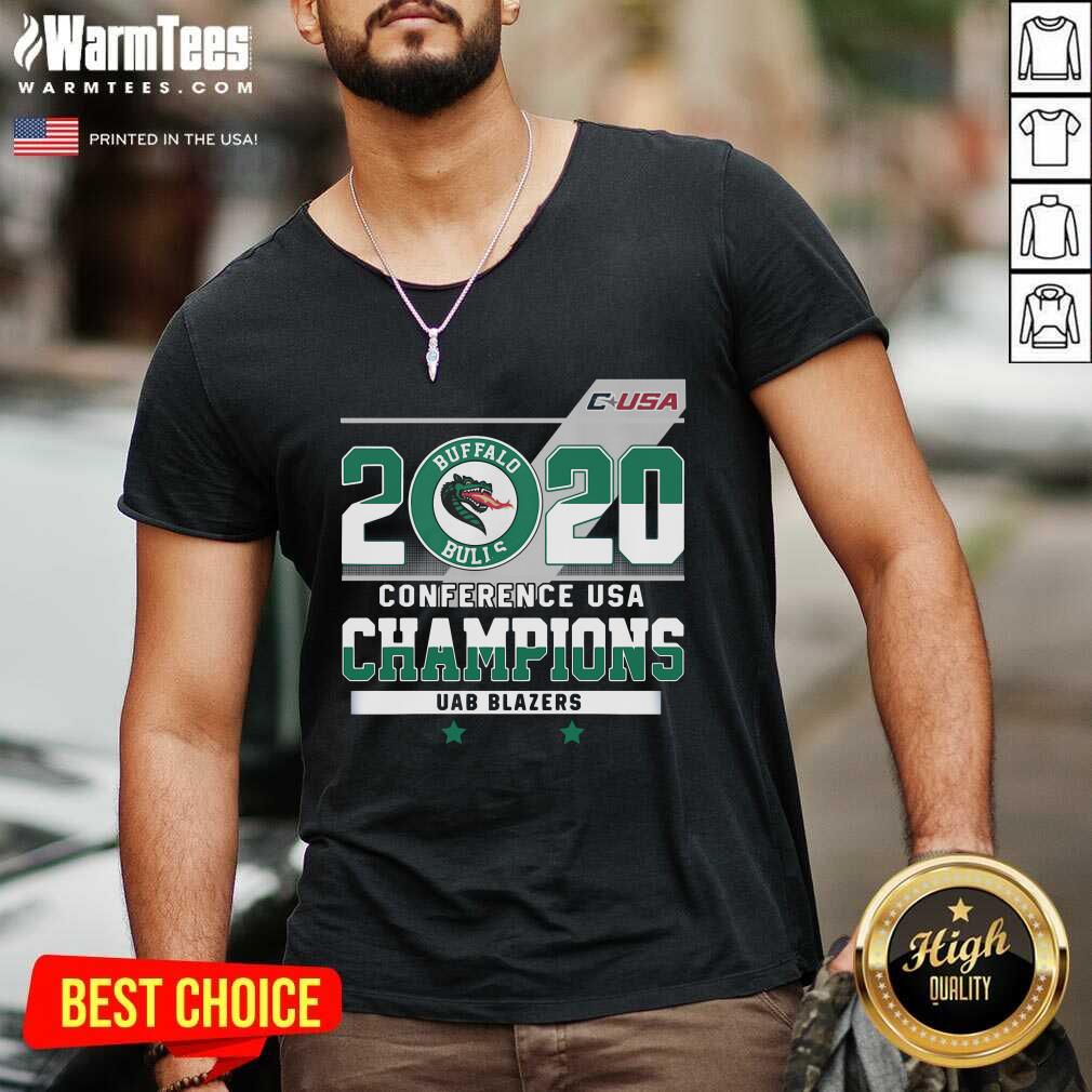 C-USA 2020 Buffalo Bulls Conference USA Champions UAB Blazers V-neck - Design By Warmtees.com C-USA 2020 Buffalo Bulls Conference USA Champions UAB Blazers V-neck - Design By Warmtees.com