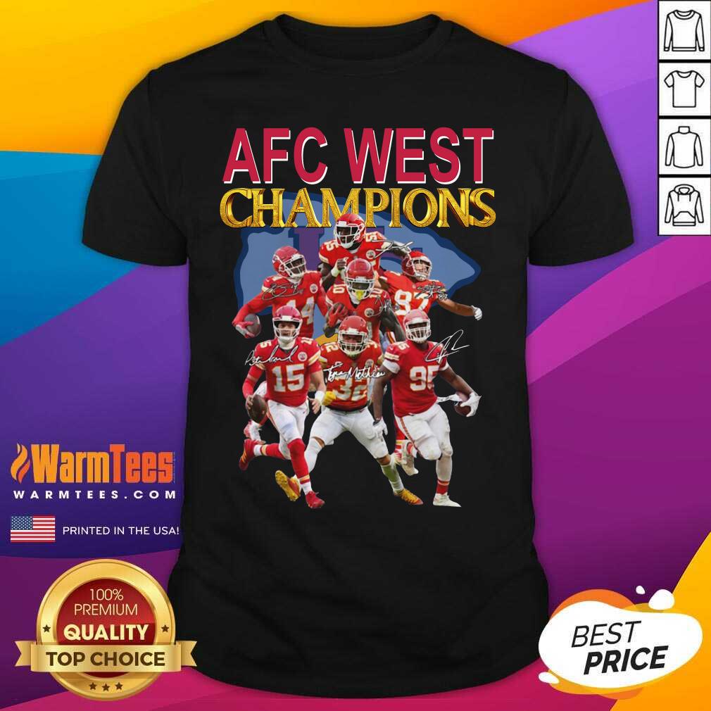 Kansas City Chiefs AFC West Champions Signatures Shirt - Design By Warmtees.com