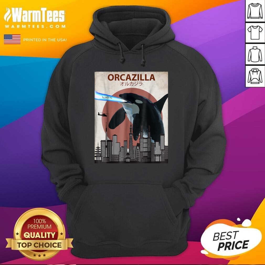 Orcazilla Killer Whale Orca Lovers Hoodie - Design By Warmtees.com Orcazilla Killer Whale Orca Lovers Hoodie - Design By Warmtees.com