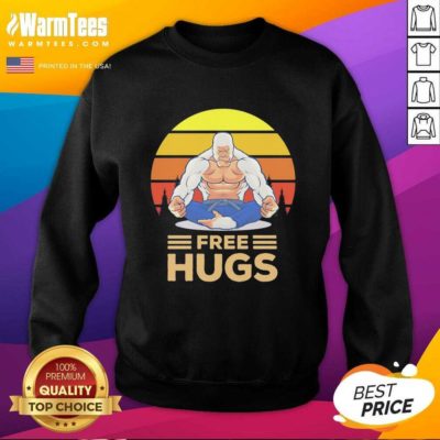 Funny Free Hugs Vintage SweatShirt - Design By Warmtees.com