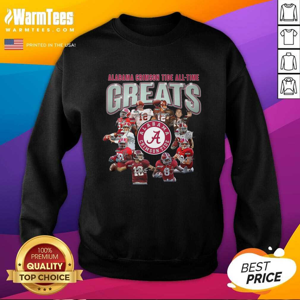 Alabama Crimson Tide All Time Greats Signatures SweatShirt - Design By Warmtees.com Alabama Crimson Tide All Time Greats Signatures SweatShirt - Design By Warmtees.com