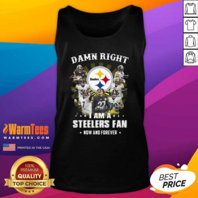 Damn Right I Am A Steelers Fan Now And Forever Signatures Tank Top - Design By Warmtees.com