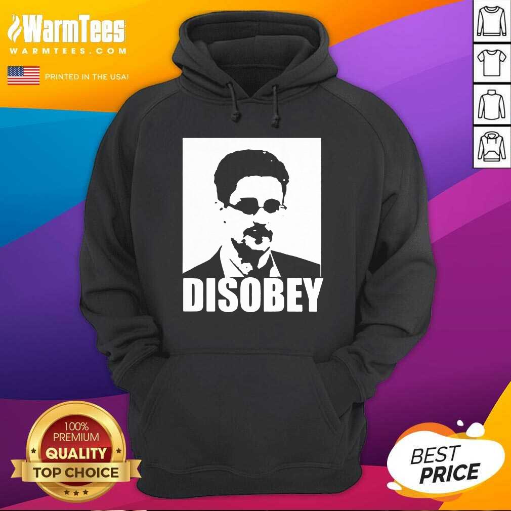 Edward Snowden Disobey Hoodie - Design By Warmtees.com Edward Snowden Disobey Hoodie - Design By Warmtees.com