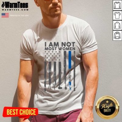 I Am Not Most Women Hairstylist American Flag V-neck - Design By Warmtees.com