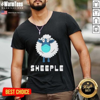 Lamb Face Mask Sheep V-neck - Design By Warmtees.com