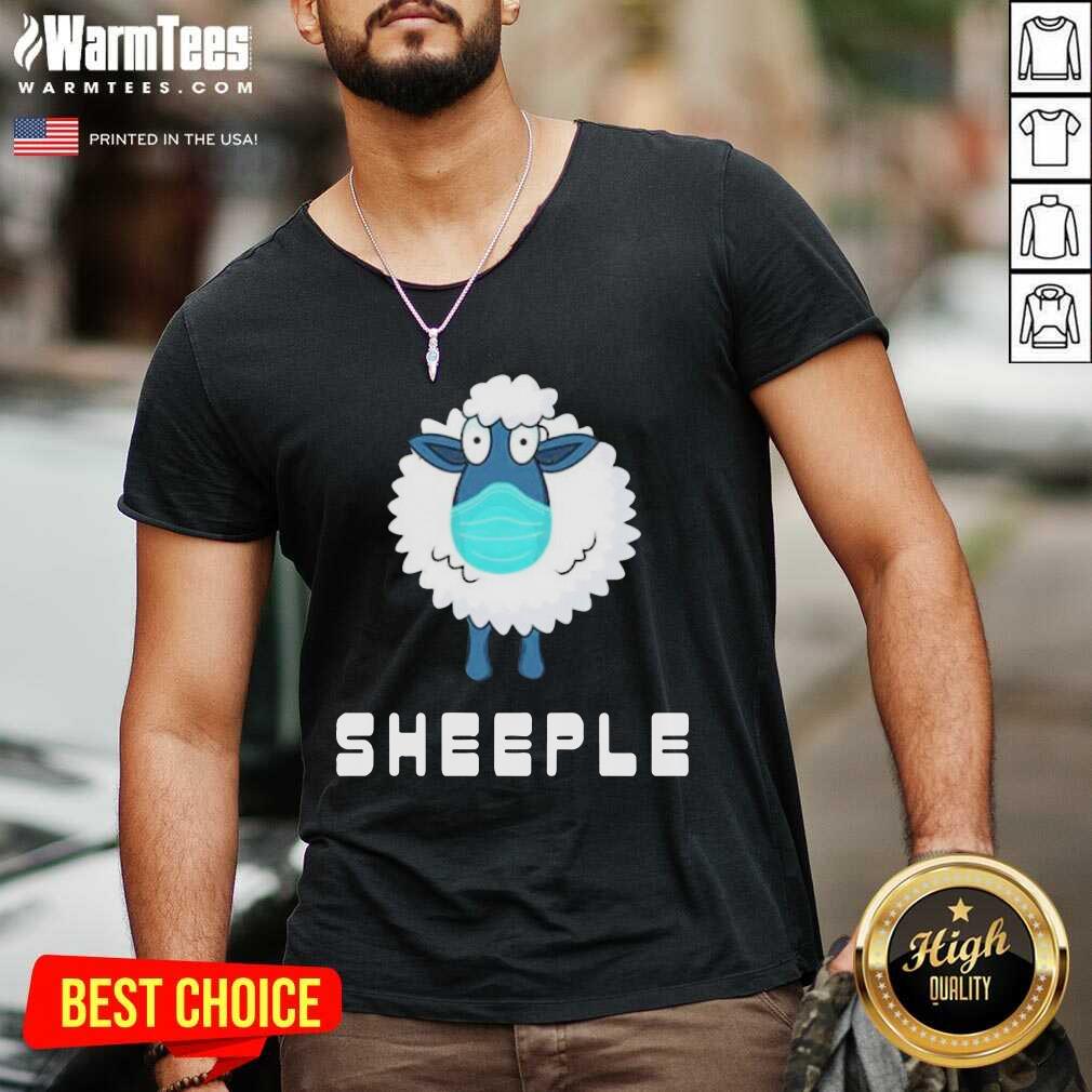 Lamb Face Mask Sheep V-neck - Design By Warmtees.com Lamb Face Mask Sheep V-neck - Design By Warmtees.com