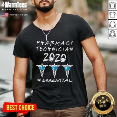 Pharmacy Technician 2020 #essential V-neck - Design By Warmtees.com