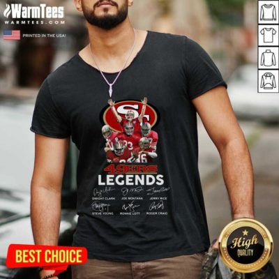San Francisco 49ers Legends Signatures V-neck - Design By Warmtees.com