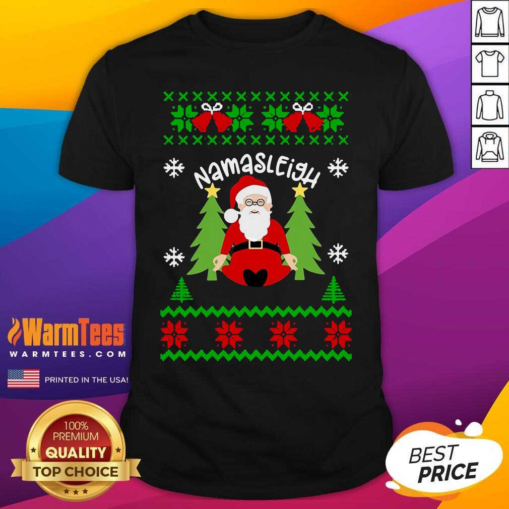 Santa Yoga Namasleigh Ugly Christmas Shirtv - Design By Warmtees.com