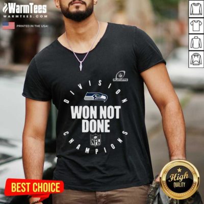 Seattle Seahawks Champions 2020 Won Not Done V-neck - Design By Warmtees.com