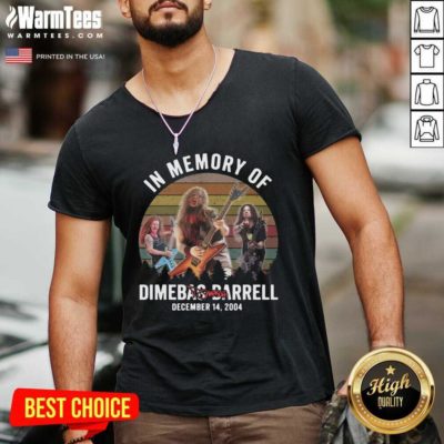 In Memory Of Dimebag Darrell December 14 2004 Vintage Signature V-neck - Design By Warmtees.com