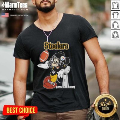 Mickey Mouse Pittsburgh Steelers Super Bowl V-neck - Design By Warmtees.com