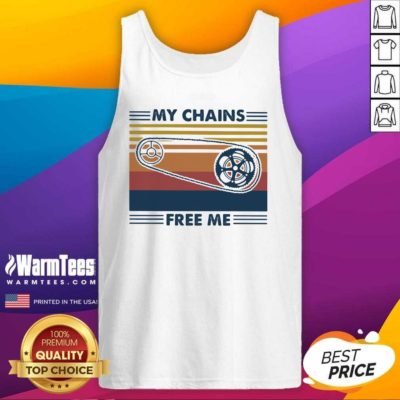 My Chains Free Me Cycling Vintage Tank Top - Design By Warmtees.com