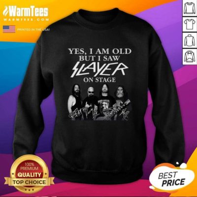 Yes I Am Old But I Saw Slayer On Stage Signatures Hoodie - Design By Warmtees.com