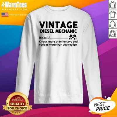 Define Vintage Diesel Mechanic SweatShirt - Design By Warmtees.com
