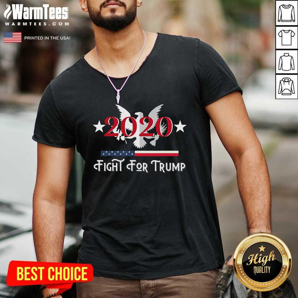 Fight For Trump President 2020 Eagle American Flag V-neck - Design By Warmtees.com Fight For Trump President 2020 Eagle American Flag V-neck - Design By Warmtees.com