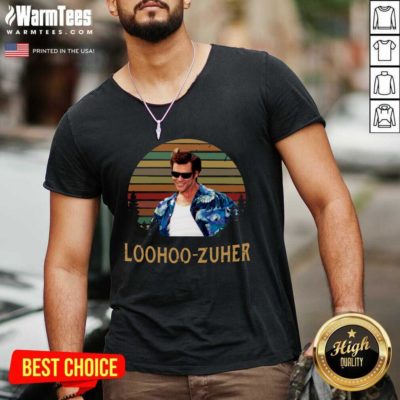 Loohoo-zuher Vintage Sunset V-neck - Design By Warmtees.com