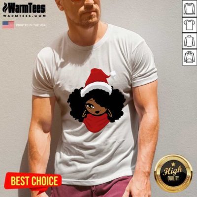 The Black Queen Santa Merry Christmas V-neck - Design By Warmtees.com
