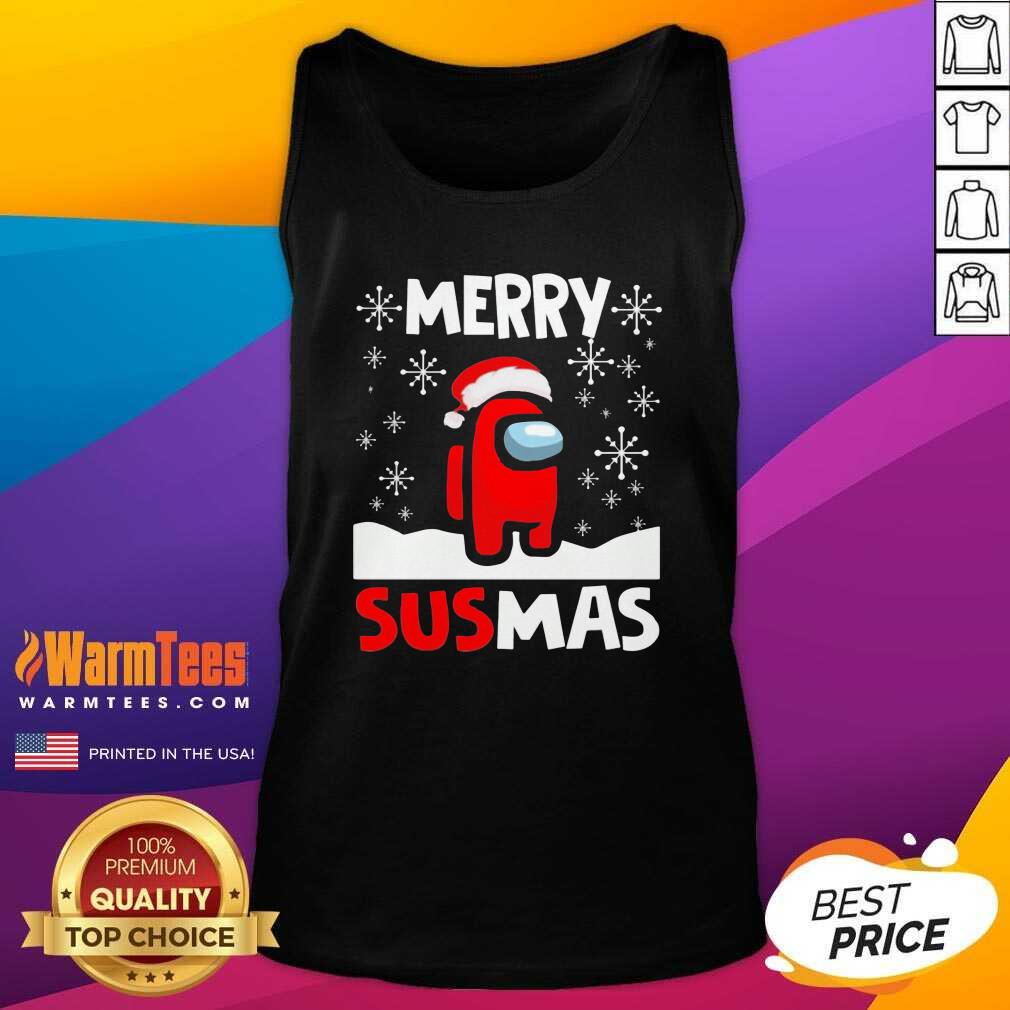 Among Us Merry Sus-mas Christmas Tank Top - Design By Warmtees.com Among Us Merry Sus-mas Christmas Tank Top - Design By Warmtees.com